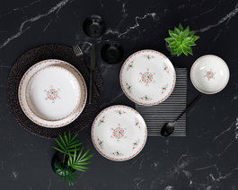 Hermia Vajilla de Porcelana de 24 Piezas Multicolor